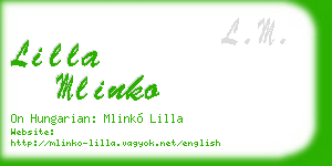 lilla mlinko business card